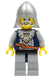 LEGO Fantasy Era - Crown Knight Scale Mail with Crown, Helmet with Neck Protector, White Moustache and Beard minifigure