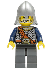 LEGO Fantasy Era - Crown Knight Scale Mail with Chest Strap, Helmet with Neck Protector, White Moustache and Beard minifigure