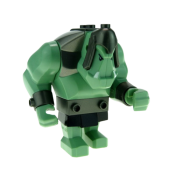 LEGO Fantasy Era - Troll, Sand Green with Pearl Dark Gray Armor and 5 White Horns minifigure