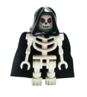 LEGO Fantasy Era - Skeleton Warrior 6, White, Black Hood and Cape minifigure