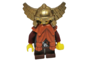LEGO Fantasy Era - Dwarf, Dark Orange Beard, Metallic Gold Helmet with Wings, Dark Red Arms minifigure