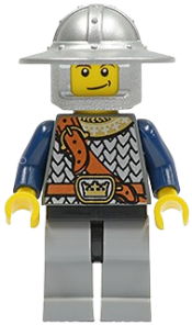 LEGO Fantasy Era - Crown Knight Scale Mail with Chest Strap, Helmet with Broad Brim, Crooked Smile minifigure