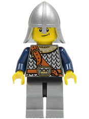 LEGO Fantasy Era - Crown Knight Scale Mail with Chest Strap, Helmet with Neck Protector, Crooked Smile minifigure