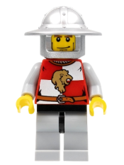 LEGO Kingdoms - Lion Knight Quarters, Helmet with Broad Brim, Vertical Cheek Lines minifigure