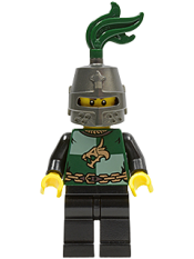 LEGO Kingdoms - Dragon Knight Quarters, Helmet Closed, Long Brown Moustache minifigure
