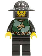 LEGO Kingdoms - Dragon Knight Quarters, Helmet with Broad Brim, Moustache and Stubble minifigure