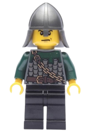 LEGO Kingdoms - Dragon Knight Scale Mail with Chain and Belt, Helmet with Neck Protector, Scowl minifigure