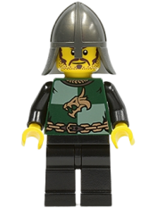 LEGO Kingdoms - Dragon Knight Quarters, Helmet with Neck Protector, Moustache and Stubble minifigure