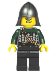 LEGO Kingdoms - Dragon Knight Scale Mail with Chain and Belt, Helmet with Neck Protector, Open Grin minifigure