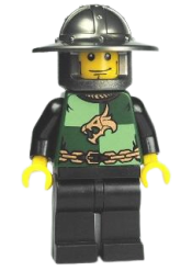 LEGO Kingdoms - Dragon Knight Quarters, Helmet with Broad Brim, Vertical Cheek Lines minifigure