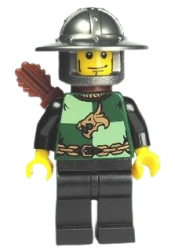 LEGO Kingdoms - Dragon Knight Quarters, Helmet with Broad Brim, Vertical Cheek Lines, Quiver minifigure