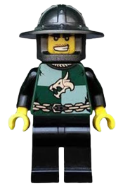 LEGO Kingdoms - Dragon Knight Quarters, Helmet with Broad Brim, Gold Tooth minifigure