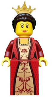 LEGO Kingdoms - Queen with Dark Brown Hair minifigure