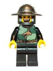 LEGO Kingdoms - Dragon Knight Quarters, Helmet with Broad Brim, Missing Tooth (Chess Pawn) minifigure