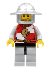 LEGO Kingdoms - Lion Knight Quarters, Helmet with Broad Brim, Crooked Smile and Scar (Chess Pawn) minifigure