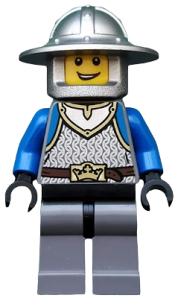 LEGO Castle - King's Knight Scale Mail, Crown Belt, Helmet with Broad Brim, Open Grin minifigure