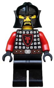 LEGO Castle - Dragon Knight Scale Mail with Dragon Shield, Cheek Protection Helmet, Black Beard minifigure