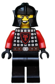 LEGO Castle - Dragon Knight Scale Mail with Dragon Shield, Cheek Protection Helmet, Missing Tooth Open Grin minifigure