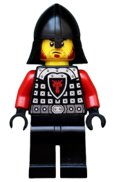 LEGO Castle - Dragon Knight Scale Mail with Dragon Shield and Shoulder Armor, Knee Pads, Helmet with Neck Protector, Angry Scowl minifigure