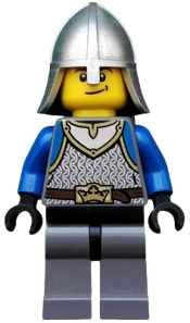 LEGO Castle - King's Knight Scale Mail, Crown Belt, Helmet with Neck Protector, Smirk minifigure