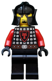 LEGO Castle - Dragon Knight Scale Mail with Dragon Shield, Cheek Protection Helmet, Bushy Eyebrows minifigure