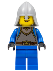 LEGO Castle - King's Knight Scale Mail, Crown Belt,  Helmet with Neck Protector, Open Grin minifigure