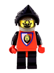 LEGO Royal Knights - Dark Gray Helmet with Black Visor, Lion Crest minifigure