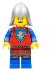 LEGO Lion Knight - Male, Flat Silver Neck Protector minifigure