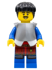 LEGO Lion Knight - Male, Black Hair, Flat Silver Armor minifigure