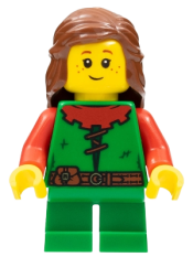 LEGO Forest Girl - Red, Long Hair minifigure