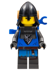 LEGO Black Falcon - Male, Pearl Dark Gray Detailed Legs, Black Neck Protector, Backpack minifigure