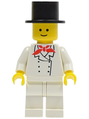 LEGO Chef - White Legs, Standard Grin, Black Top Hat minifigure