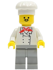 LEGO Chef - Light Gray Legs, Moustache minifigure