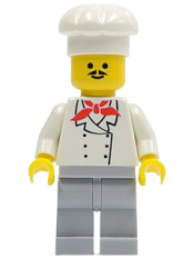 LEGO Chef - Light Bluish Gray Legs, Moustache minifigure