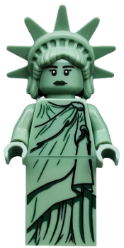 LEGO Lady Liberty, Series 6 (Minifigure Only without Stand and Accessories) - Rubber Hair with Tiara minifigure