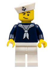 LEGO Sailor, Dark Blue Shirt and Anchor on Cap minifigure