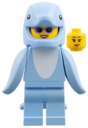 LEGO Dolphin Costume Fan, Series 28 (Minifigure Only without Stand and Accessories) set