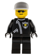 LEGO Police - Zipper with Sheriff Star, White Cap minifigure