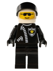 LEGO Police - Zipper with Sheriff Star, White Helmet, Black Visor minifigure