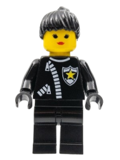 LEGO Police - Zipper with Sheriff Star, Black Ponytail Hair minifigure