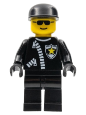 LEGO Police - Zipper with Sheriff Star, Black Cap, Black Sunglasses minifigure