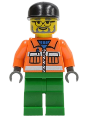 LEGO Sanitary Engineer 2 - Green Legs, Glasses and Beard minifigure