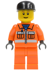 LEGO Sanitary Engineer 3 - Orange Legs minifigure