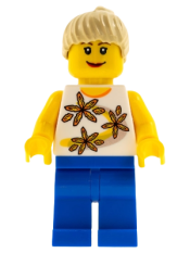 LEGO Yellow Flowers - Tan Ponytail, Blue Legs minifigure