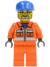 LEGO Sanitary Engineer 3 - Orange Legs, Glasses and Beard minifigure