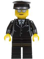 LEGO Suit Black, Black Hat, Silver Sunglasses - Airport Limo Driver minifigure