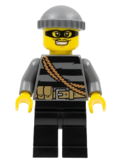LEGO Police - City Burglar, Dark Bluish Gray Knit Cap, Mask minifigure