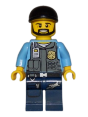 LEGO Police - LEGO City Undercover Elite Police Officer 1 - Black Beard minifigure