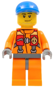 LEGO Coast Guard City - Rescuer, Orange Jacket minifigure