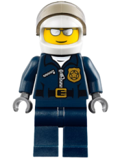 LEGO Police - City Motorcycle Officer, Silver Sunglasses minifigure